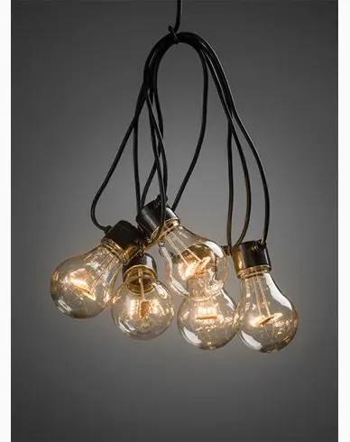 Konstsmide Lyslenke E27 10 LED-pærer amber 24V/IP44. 2378-800