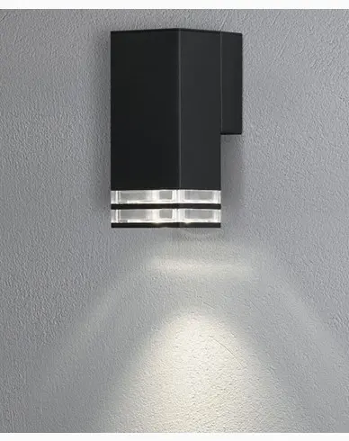 Konstsmide Pollux vegglampe 2xGU10 svart / dobbel