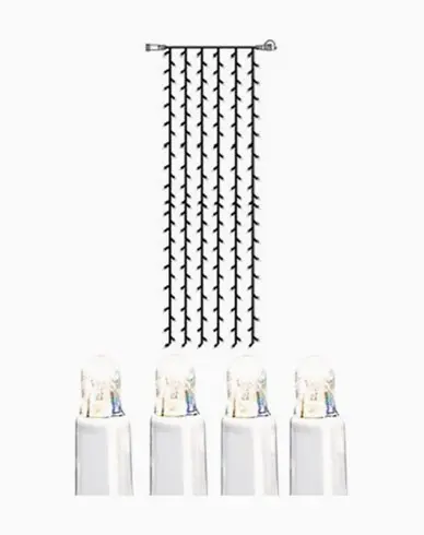 Star Trading System LED gardin ekstra 204 lys 1x4m kallhvit med hvit kabel. 466-58-14