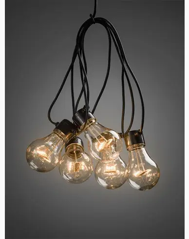 Konstsmide Lyslenke E27 20 LED-pærer amber 24V/IP44. 2379-800
