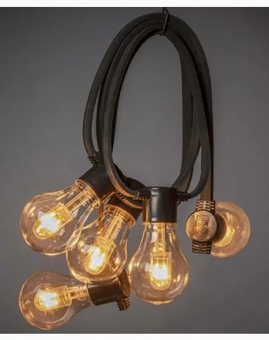 Konstsmide Lyslenke 10 amber utskiftbare LEDpærer 24V/IP44. 2392-800