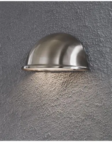 Konstsmide Torino halvmåneplafond liten E14 Rustfri. 7325-000