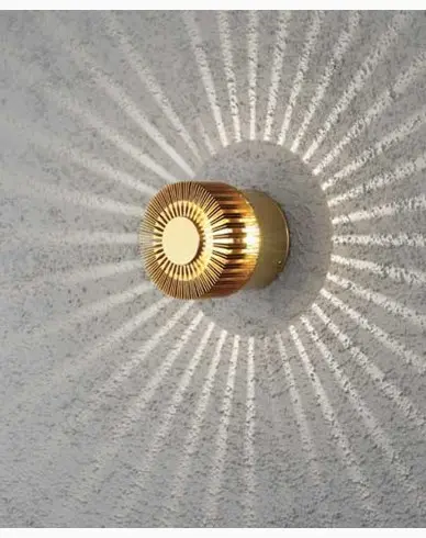 Konstsmide Monza vegglampe 3W High Power LED 230V. Messing-eloksert 7900-800