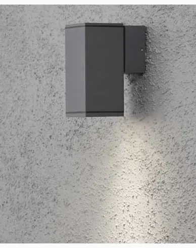 Konstsmide MONZA vegglampe antrasitgrå ned kvadrat GU10. 7908-370