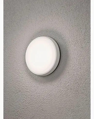 Konstsmide Cesena vegglampe 10W LED rund Hvit. 7974-250