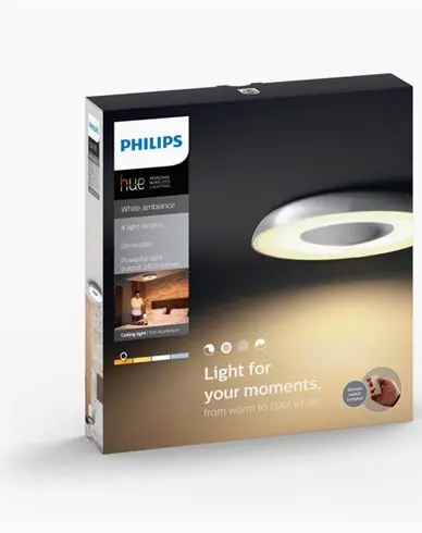 Philips Hue Still ceiling lamp aluminium 1x40W 230V