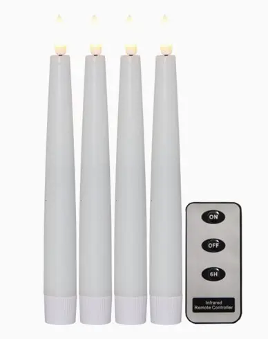 Star Trading LED Antikklys 4-pakke Flamme 20cm