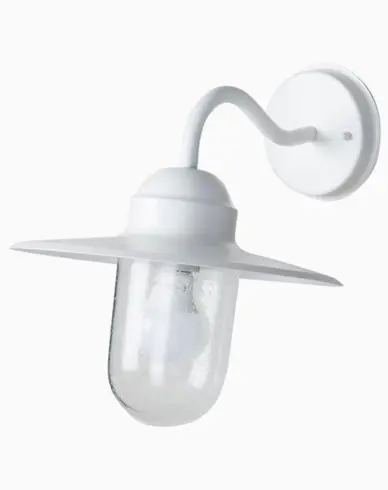 AIRAM Arvika veggarmatur IP44 hvit (ikke utstyrt E27 max 60W)