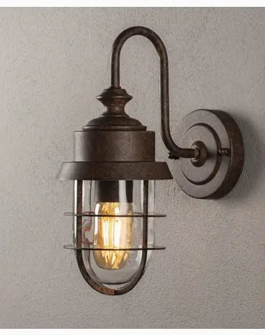 Konstsmide Cerignola Cerignola vegglampe E27 rustfarget.