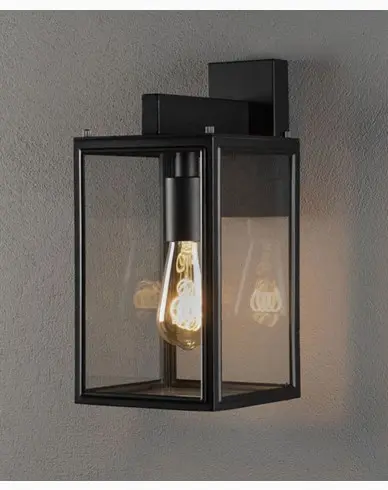 Konstsmide Carpi vegglampe opp/ned E27 svart.