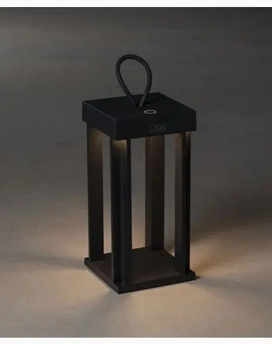 Konstsmide Cannes lanterne svart USB dimbar 42cm 2700 / 3000K.