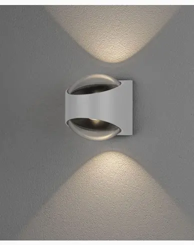 Konstsmide Bitonto vegglampe opp / ned hvit LED.