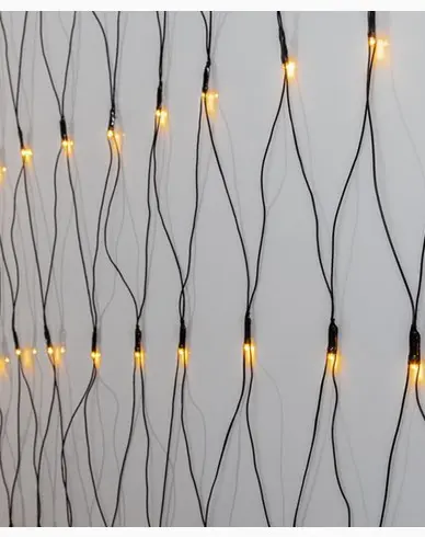 Star Trading LED-lys rutenett Golden Varm Hvit. 2X2m