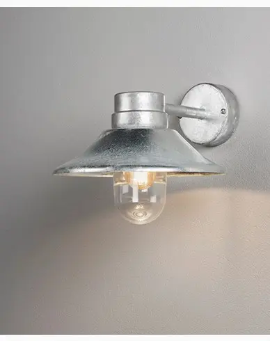 Konstsmide Vega vegglampe E27 galvanisert