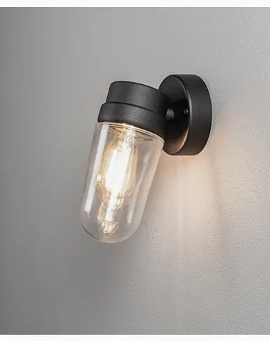 Konstsmide Vega vegglampe E27 sort