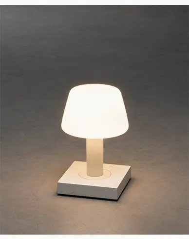 Konstsmide Monaco bordlampe 2700K/3000K dimab Hvitt/hvitt glass