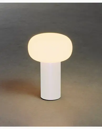 Konstsmide Antibes bordlampe 2700/3000/4000k+RGB dimbart hvitt/hvitt glass