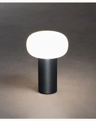 Konstsmide Antibes bordlampe 2700/3000/4000k+RGB dimbart sort/hvitt glass
