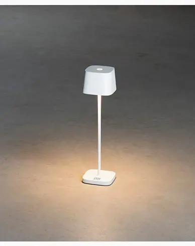 Konstsmide Capri Mini bordlampe usb 2700K/3000K dimbar firkantet hvit