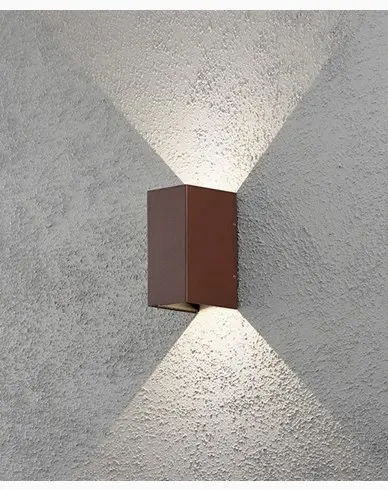Konstsmide Cremona Vegglampe, rust 2x3W "High Power" LED