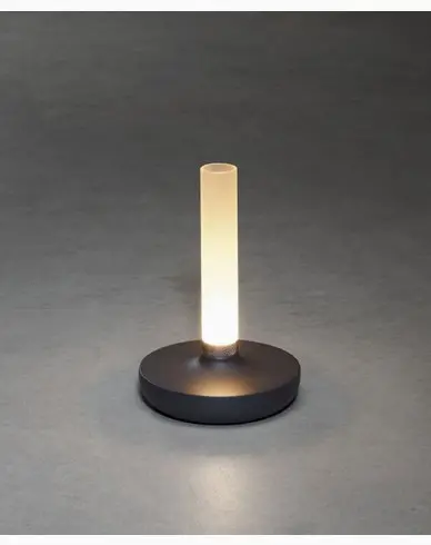 Konstsmide Biarritz bordlampe 1800/2700/400K dimbar med grå/frostet vase