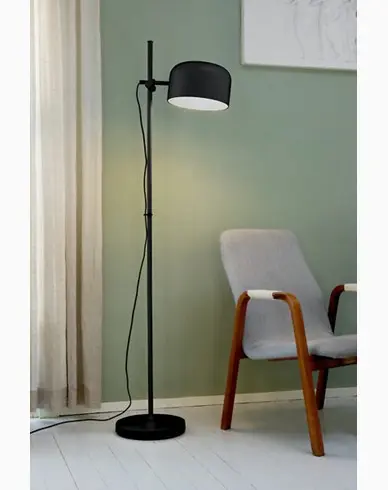 AIRAM Urban Gulvlampe Justerbar E27 Sort