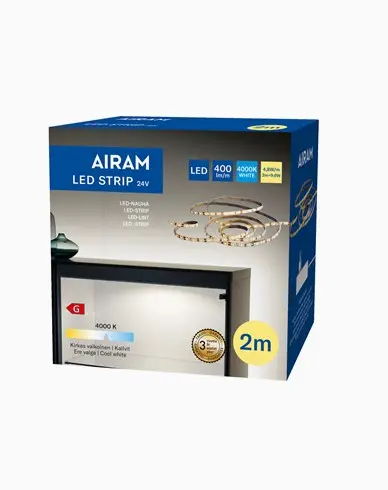 AIRAM LED Strip 4,8W/m 4000K IP20 2m