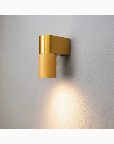 Konstsmide Temi Vegglampe ned LED GU10 Gull med Klart glass