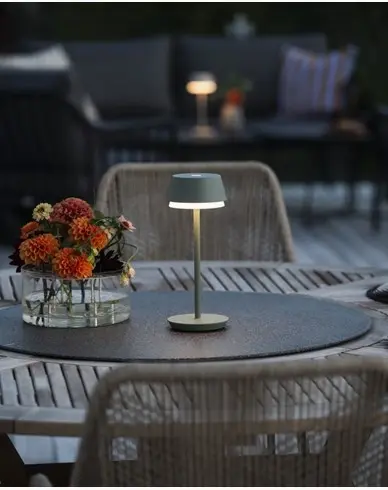Konstsmide Lyon Bordlampe LED Grønn USB RGB 3-trinns dimmering