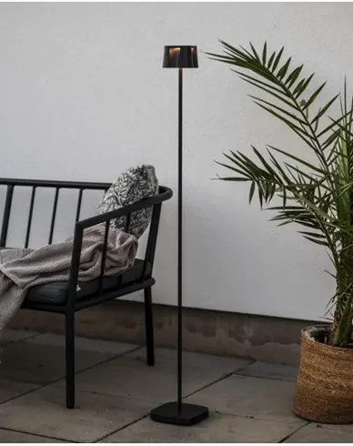 Konstsmide Nice Gulvlampe LED USB Svart 2700K/3000K dimbar