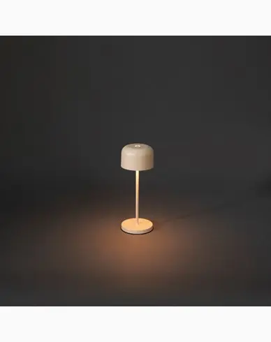 Konstsmide Lille mini Bordlampe LED USB Sandfarget 2200K/2700K dimbar