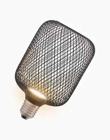 LEDVANCE LED-pære E27 Square Svart 300lm 3,5W/827
