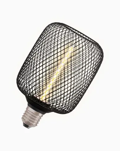 LEDVANCE LED-pære E27 Filament Straw Square Svart 110lm DIM 3,5W/818