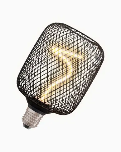LEDVANCE LED-pære E27 Filament Spiral Square Svart 130lm DIM 3,5W