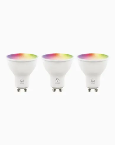 Deltaco Smart Home LED-pærer RGB GU10 PAR16, 3-pk