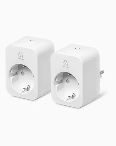 Smart Home smartplugg med energimåling, 16A, 2-pk