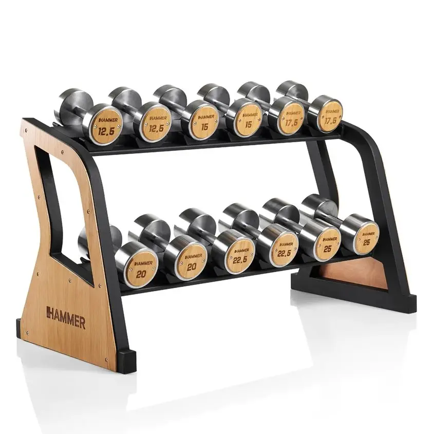 Hammer Sport Eksklusivt hantelstativsett (12,5–25 kg)