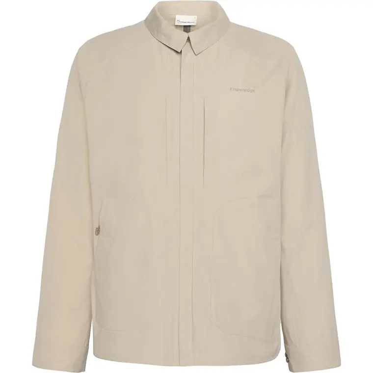 KnowledgeCotton Apparel Vent Canvas 200 Classic Overshirt Light Feather Gray