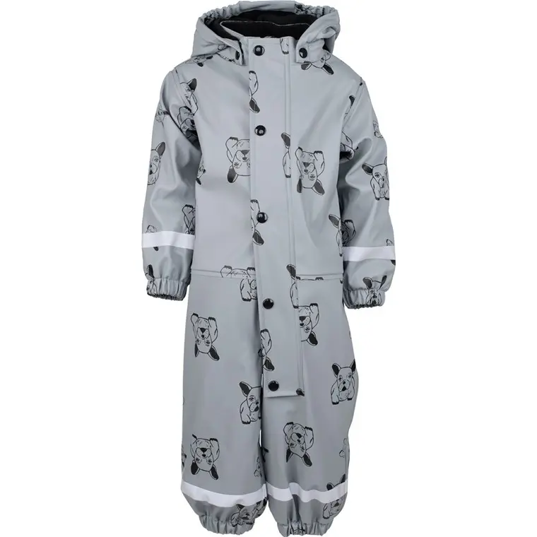 Lindberg Lekhyttan Rain BabyOverall, Fleece Grey/Black