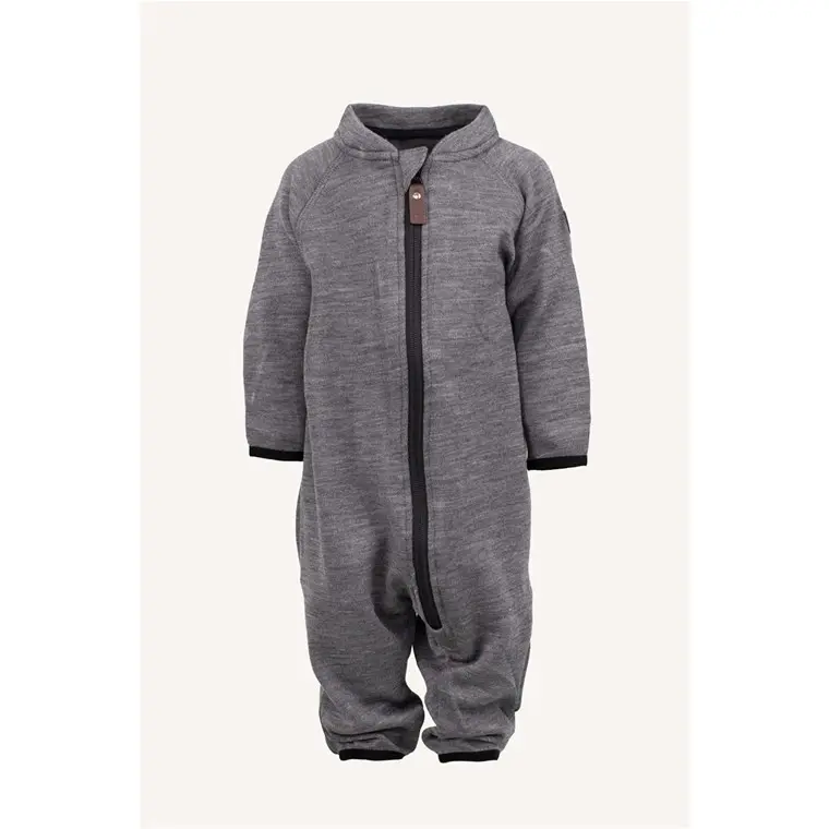 Lindberg Rocco Wool Baby Overall Grey Melange