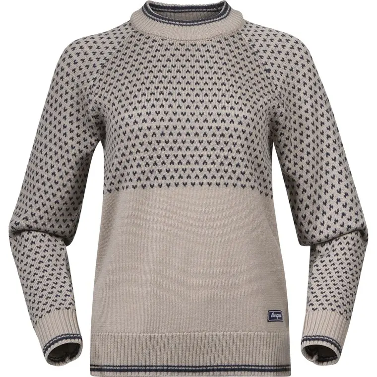 Bergans Alvdal Wool Jumper Women Sandstone/Navy Blue