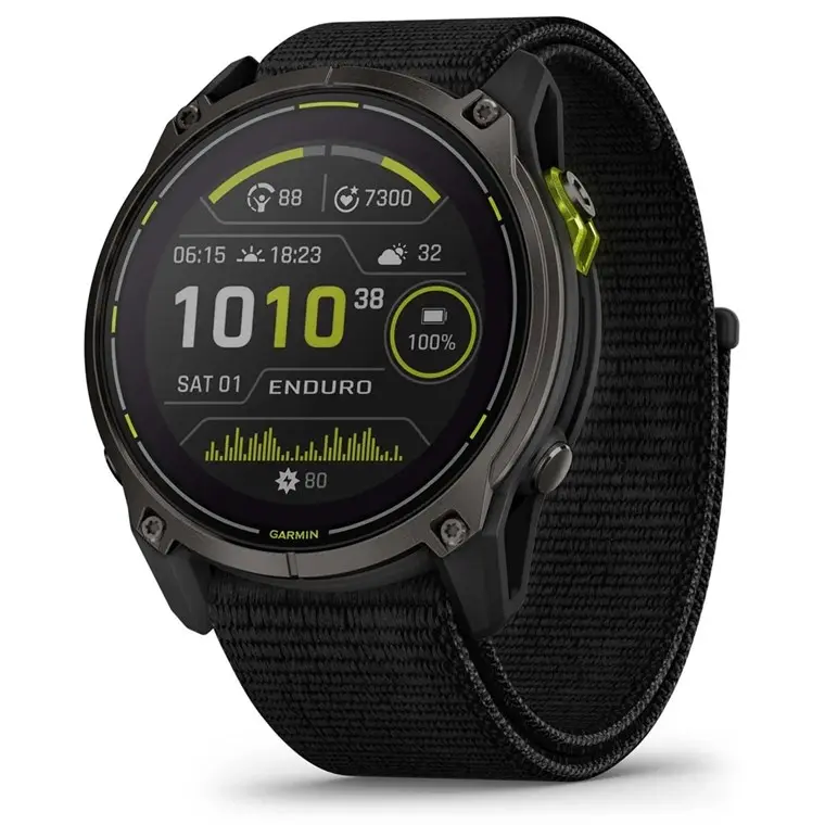 Garmin Enduro 3. Crbn Gry DLC Ti w/Blk Sport Lo Black