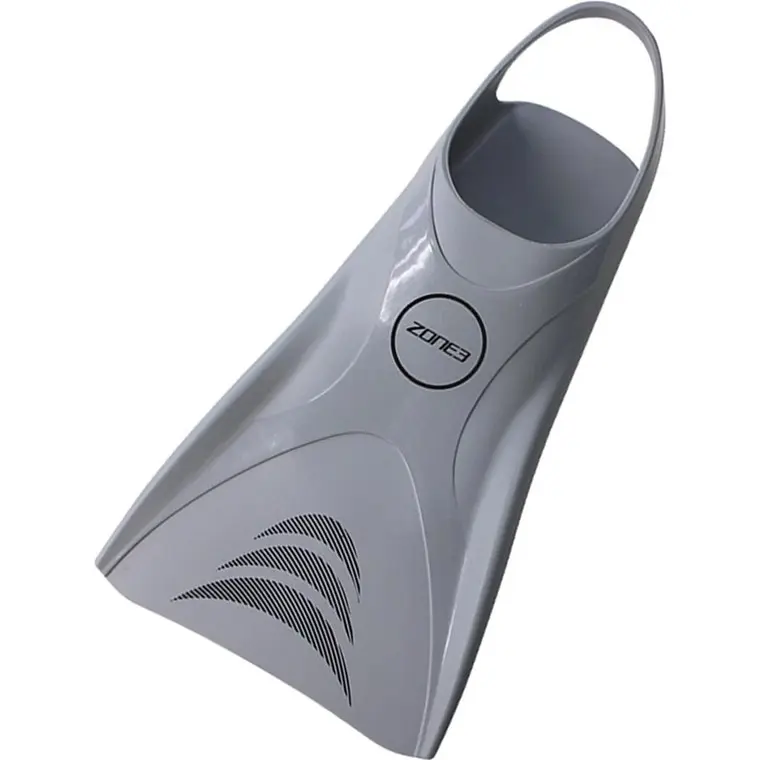 Zone3 Silicone V-Flex Ergo Swim Training Fins Silver