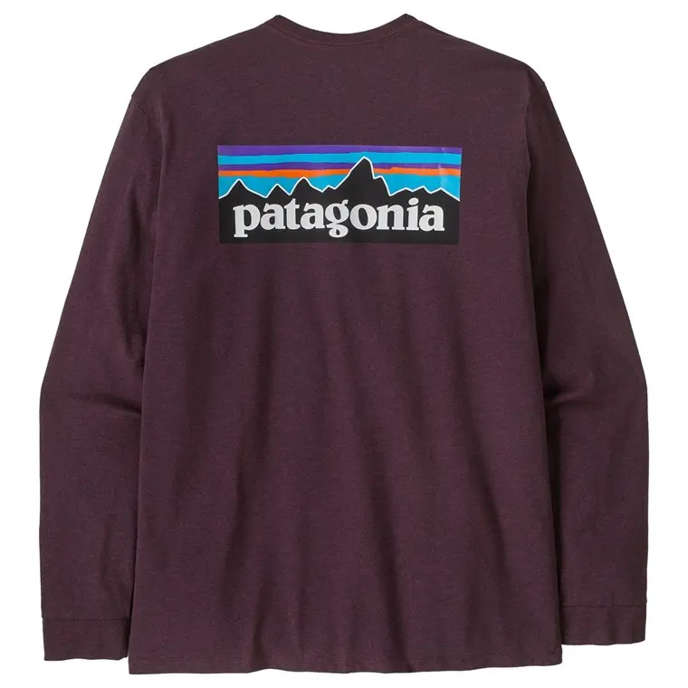 Patagonia M's L/S P-6 Logo Responsibili-Tee Berry Fig