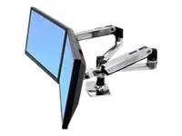 Ergotron - LX Dual Side-by-Side Arm silver, inntil 24", maks 18.1 kg