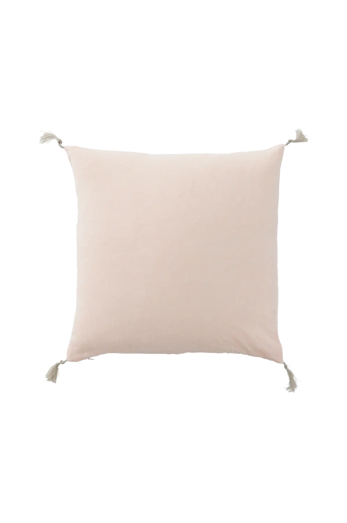 Putetrekk Candice Tassel i vasket lin 50x50 cm