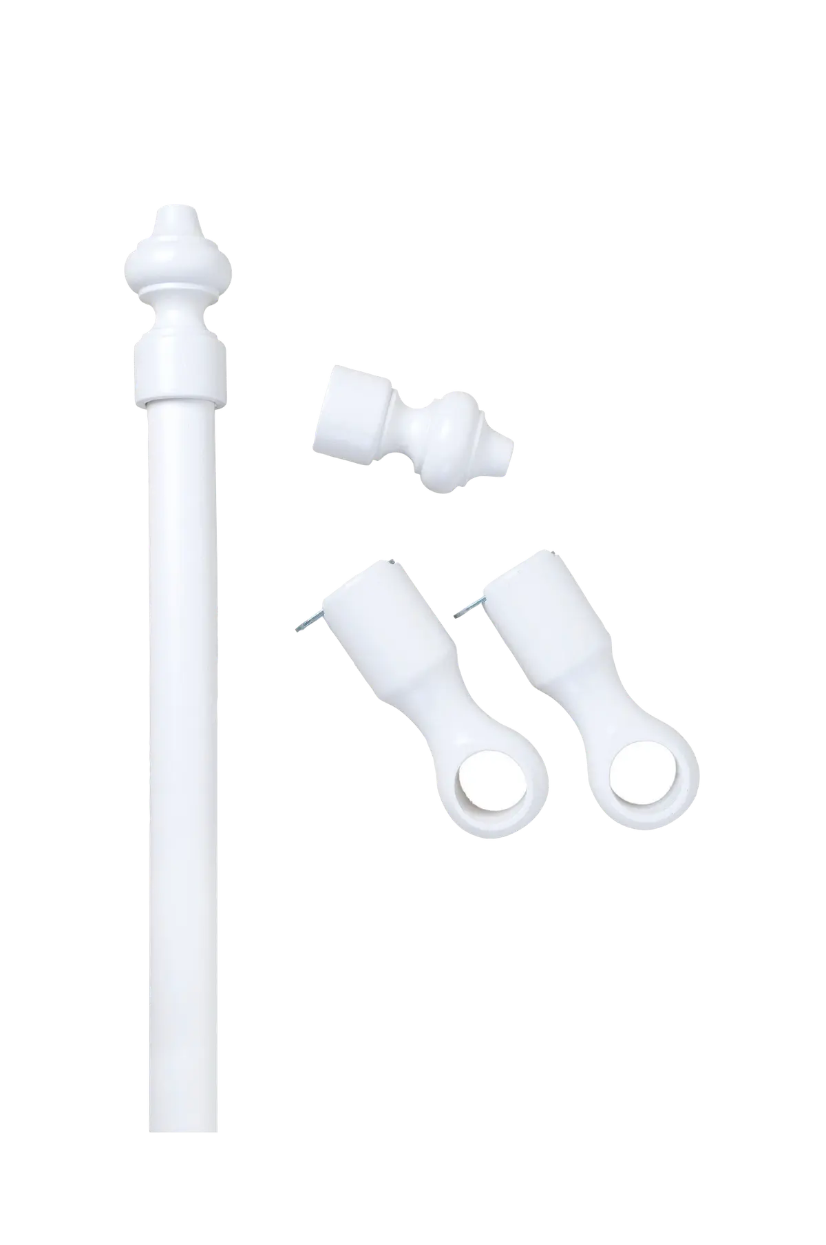 Bestemorstang 28 mm hvit 200 cm
