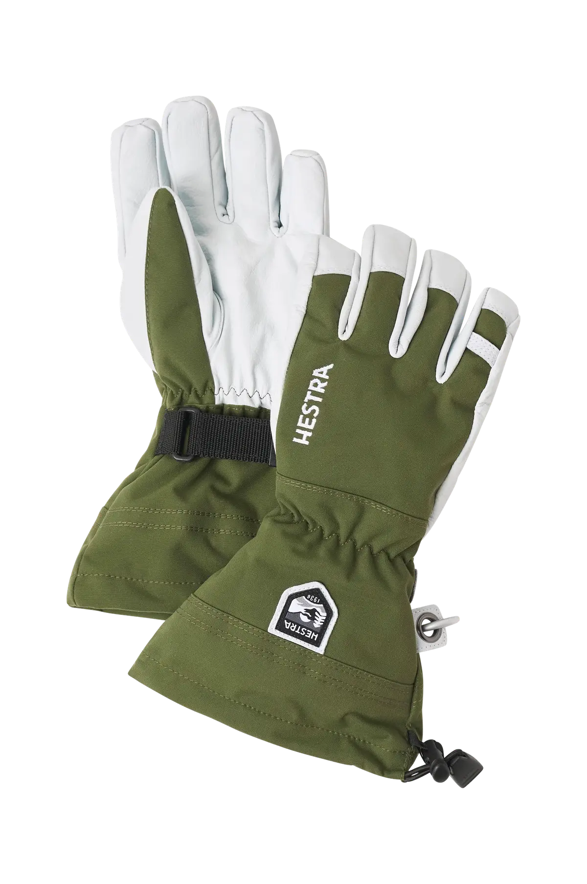 Skihansker Army Leather Heli Ski 5 finger Olive
