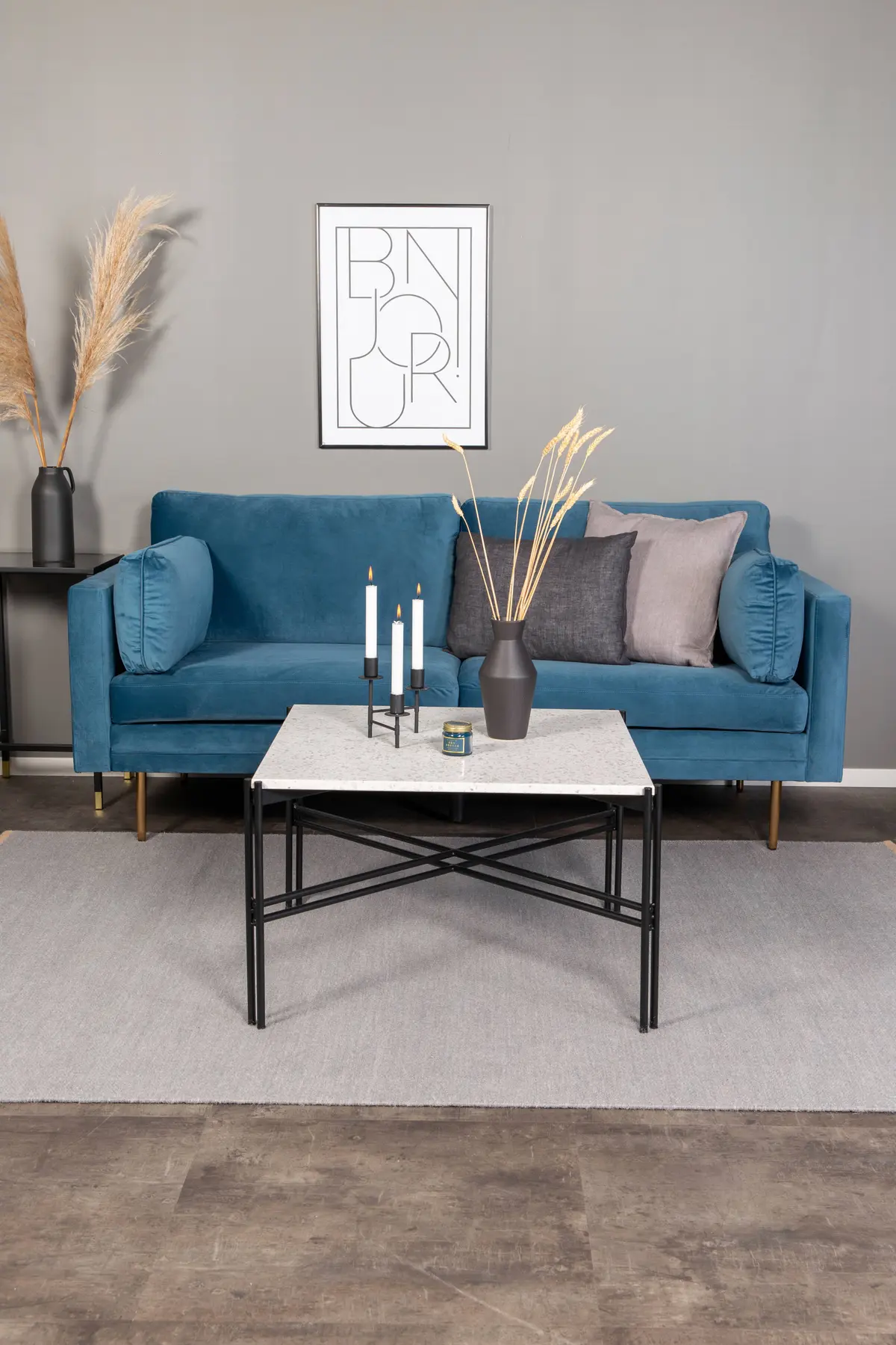 Sofa Boel, 3-seter Blå