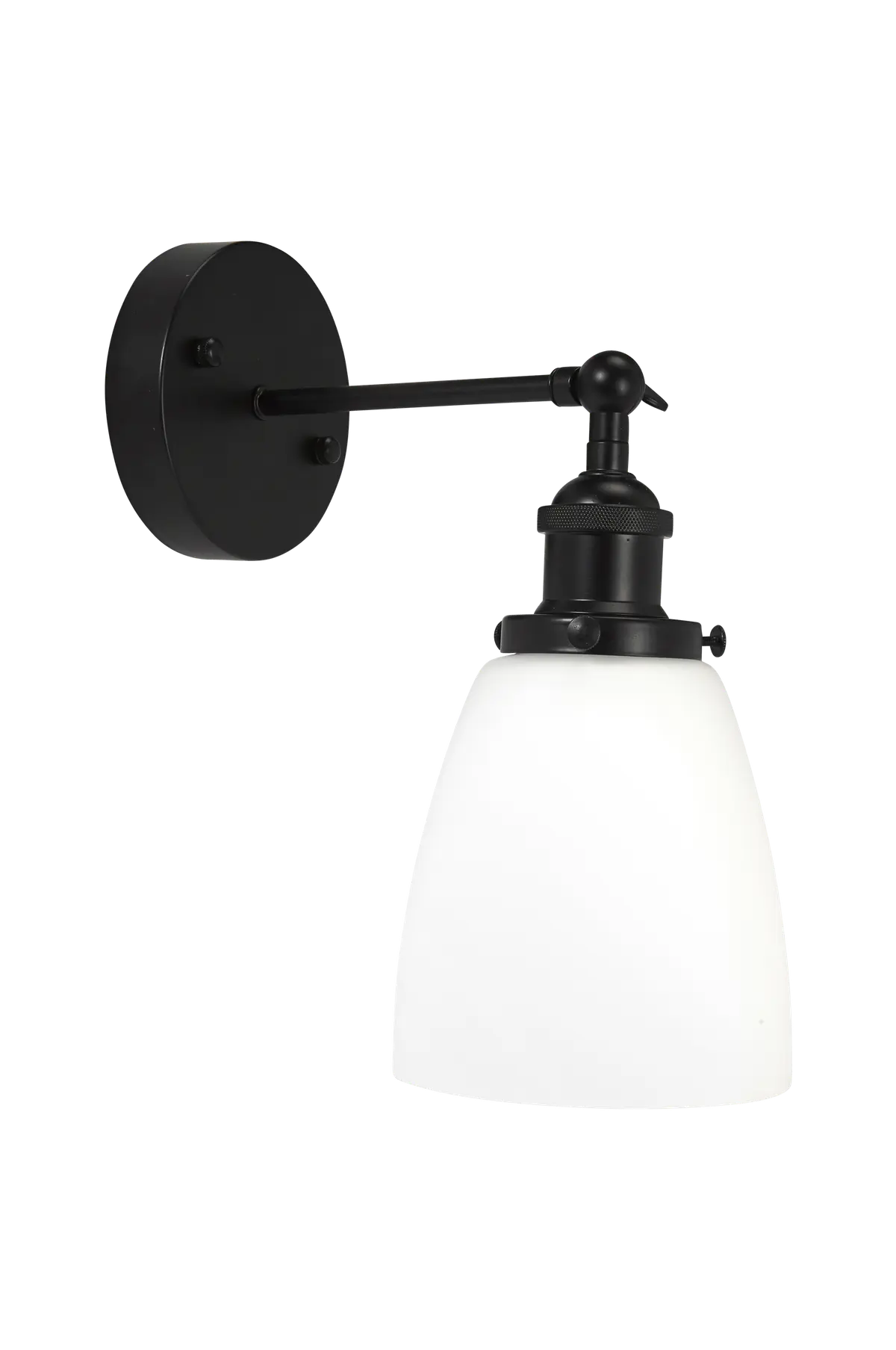 Vegglampe Kappa 14 cm Svart, opal
